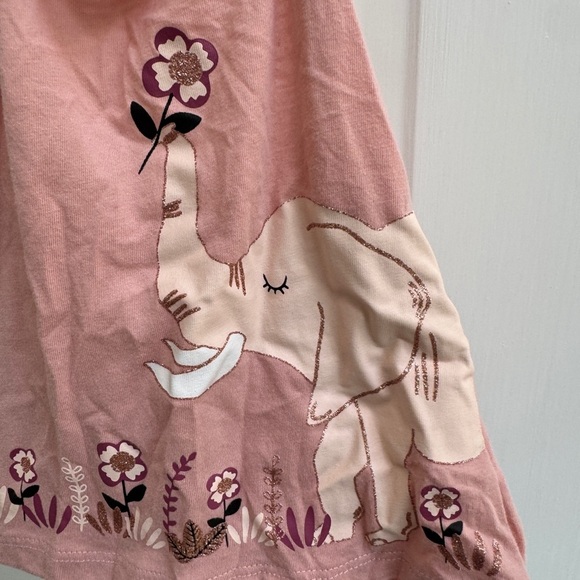 The Children's Place 2T Girls Pink Elephant Floral Camisole Halter Top Blouse - Picture 2 of 5